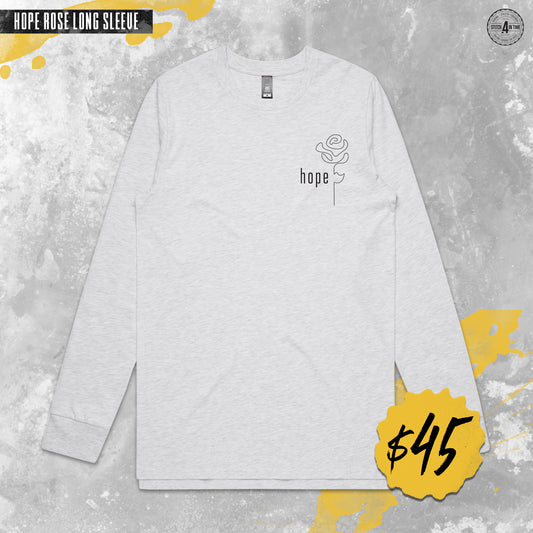 Hope Rose Long Sleeve Tee (White)